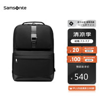 Samsonite 新秀丽 双肩包男士商务15英寸电脑包简约时尚背包 NW5*09001 黑色