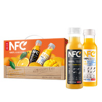 88VIP：NONGFU SPRING 农夫山泉 100%NFC果汁 2口味 300ml*12瓶（橙汁+芒果汁）