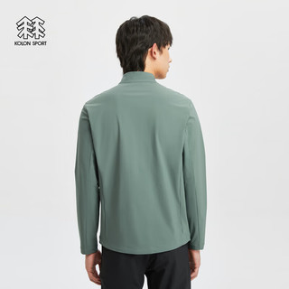 KOLON SPORT/可隆针织夹克 男子户外休闲TRICOT凉感防晒运动外套 深绿色DG 2XL