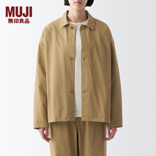 无印良品（MUJI）Labo 男女通用 棉混 夹克衫 男式女式无性别外套秋季款BF19PA3A 米色 S(165/84A)