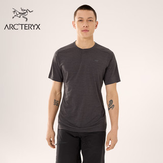 ARC'TERYX 始祖鸟 ARC’TERYX始祖鸟 KADEM HENLEY SS 透气 男子 速干短袖T恤 Black Heather/黑灰色 L