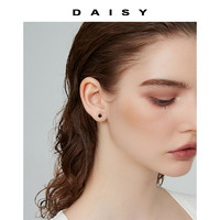 88VIP：Daisy dream 999纯银黑色水晶耳钉女简约精致ins冷淡风高级感耳环睡觉免摘耳饰