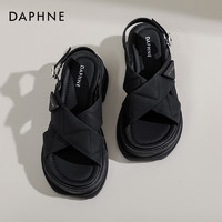 88VIP：DAPHNE 达芙妮 凉鞋女2024年新款外穿女鞋厚底法式高级感凉拖运动凉鞋女潮