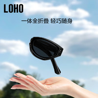 LOHO 眼镜生活（LOHO）折叠复古猫眼墨镜女2024新高级感窄框gm偏光太阳眼镜男防紫外线