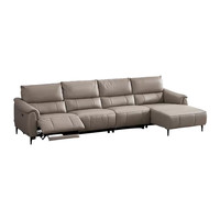 CHEERS 芝华仕 11962M 真皮电动功能沙发 四人位右脚位 卡其棕