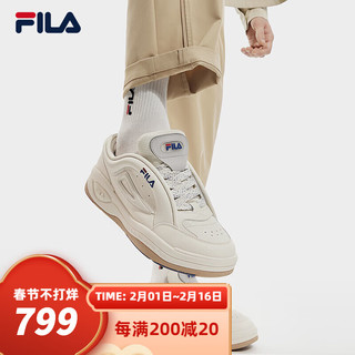 FILA 斐乐男鞋MIX 2复古板鞋2024春季舞动鞋2运动休闲鞋 奶白-GD 40.5