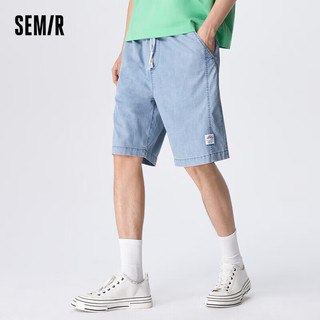 森马（Semir）凉感牛仔裤男季天丝时尚直筒五分裤103323123101