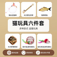HOUYA 猫玩具6件套自嗨解闷逗猫棒宠物小猫幼猫全套逗猫玩具 一应俱全