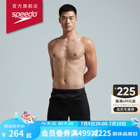 速比涛（Speedo）男士沙滩裤16英寸男子2合1两用沙滩裤泳裤 水陆双栖 黑色/黑色() L