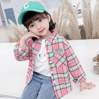 七语欣 童装女童衬衫儿童衬衫2023新款春秋装小女孩宝宝卡通可爱长袖上衣 图片色 100(适合身高90-100cm)