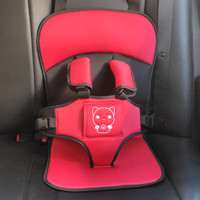 绿野客 宝宝汽车安全座椅简易 用婴儿车载儿童便携式0-3-4-12岁电动车通 喜庆红小码(6个月-3岁)