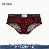 Calvin Klein内衣【CK96系列】女士字母满印ck棉质半包臀防夹臀内裤女QF7295AD ACJ-热烈红 XS