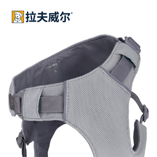 拉夫威尔思韦伯凉凉狗狗胸背带ruffwear夏季牵引绳狗小型犬背带式狗绳 石墨灰 M 适用胸围 69-81cm