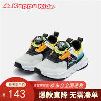Kappa Kids卡帕儿童运动跑步鞋透气防滑耐磨轻便休闲童鞋亲子白/黑28码