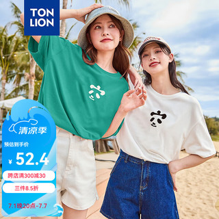 唐狮 TONLION2024女印花圆领短袖T恤TB 苍松绿 M