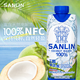  SANLIN 三麟 100%椰子水330ml*6盒 泰国进口椰青果汁饮料　