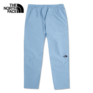 北面（The North Face）运动九分裤速干裤女户外吸湿透气春夏|7WCN QEO/蓝色 L/165/74A