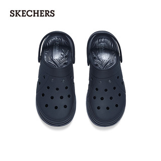 斯凯奇（Skechers）男鞋2024年夏季休闲洞洞鞋轻质舒适外穿沙滩鞋243019 海军蓝色/NVY 40