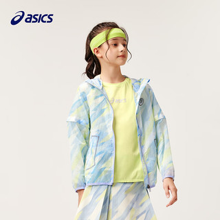 asics/ASICS/亚瑟士童装中大童中性款三防外套2024秋百搭时尚便服 3901蓝花色 110cm