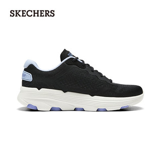 斯凯奇（Skechers）2024女子跑步鞋高回弹透气缓震129337 黑色/薰衣草色/BKLV 35