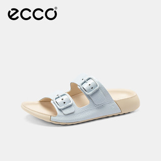 爱步（ECCO）拖鞋女 夏季凉拖鞋搭扣设计外穿时尚勃肯鞋 科摩206833 亮白色20683304002 36