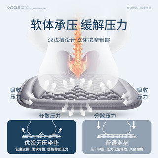 卡客汽车坐垫四季通用夏季蜂窝凉垫通风透气家用办公用软垫 摩尔咖  前排单片摩尔咖