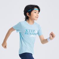 XTEP 特步 夏季新品男童女童短袖T恤吸汗透气百搭运动上衣