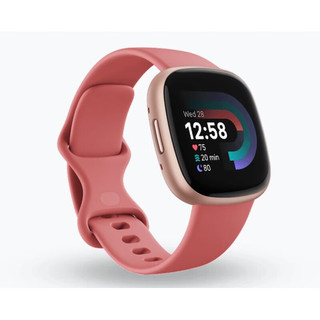 Fitbit乐活Versa 4 男女智能手表运动心率血氧睡眠监测内置GPS锻炼促 40多种锻炼模式，轻薄 粉红色GPS、24/7 心率【人气】