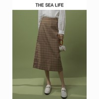 百亿补贴：THE SEA LIFE 欧海一生 复古格纹半身裙夏秋季新款女气质百搭显瘦高腰裙子A8018