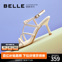BeLLE 百丽 缠绕带法式优雅凉鞋女款夏季新款绑带凉鞋细高跟鞋子3YTB9BL3