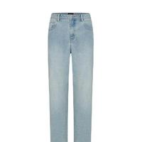 URBAN REVIVO 男士干净感轻熟洗水磨白牛仔长裤 UMF840066 浅蓝 30