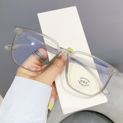 erillestr方框个性大框眼镜架砂灰框161防蓝光镜片