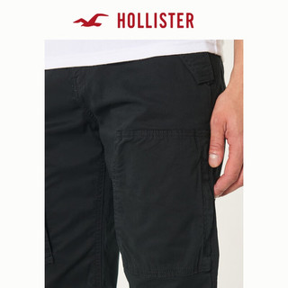 HOLLISTER24秋美式宽松休闲直筒工装运动长裤 男 KI330-4119 黑色 M (180/80A)