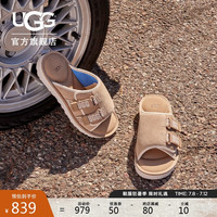 UGG夏季男士平底魔术贴凉拖鞋 1142730 SSNT|沙色（经典延续色） 41