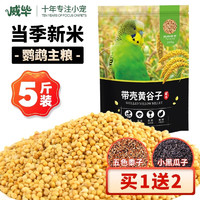 威毕新黄谷子带壳小米鸟食玄凤牡丹食物粮食5斤虎皮鹦鹉饲料鸟粮 5斤装黄谷子