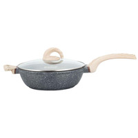 BOREINE 炒锅(28cm、不粘、铝合金、麦饭石、带盖)