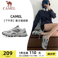 骆驼 CAMEL慢跑鞋男2024春夏透气休闲复古运动慢跑鞋女 7017-1，纳多灰，女 42