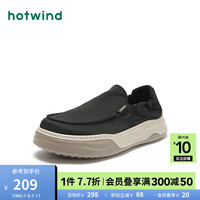 热风休闲布鞋男鞋新款商场同款圆头布鞋套脚休闲鞋舒适透气懒人鞋男 0