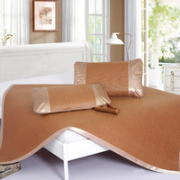 伊迪梦 家纺加厚凉席藤席夏凉席子亲肤席裸睡单人双人学生单身宿舍公寓床 茶色 120*195cm