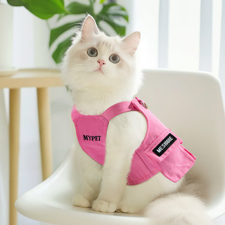 猫吖猫咪衣服夏季薄款防掉毛可牵引马甲背心春夏秋小猫布偶德文猫衣服