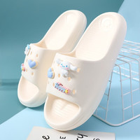 FanKe 梵科 拖鞋女2023夏季新款踩屎感时尚外穿舒适防滑凉拖女 米白 36-37