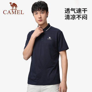 88VIP：CAMEL 骆驼 户外男速干POLO衫短袖立领山系穿搭休闲运动上衣