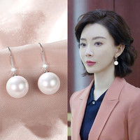 大绒鹅珍珠耳环女2024年气质复古高级感时尚百搭银针耳饰 12mm珍珠耳环一对