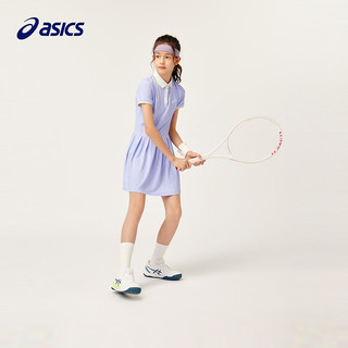 asics/亚瑟士童装2024年秋季中大童时尚风百搭运动网球连衣裙 508紫色 150cm