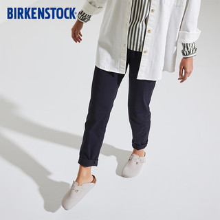 BIRKENSTOCK勃肯拖鞋男女室外拖鞋牛皮绒面革拖鞋Boston系列 复古白色正常版1024731 37