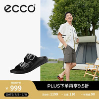 爱步（ECCO）男凉鞋 夏季时尚户外沙滩鞋外穿凉拖鞋 科摩系列500934 黑色4