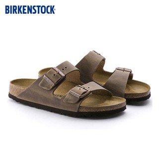 BIRKENSTOCK勃肯软木拖鞋男女同款外穿时尚凉鞋拖鞋Arizona系列 棕色窄版352203 38