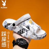 花花公子（PLAYBOY）凉鞋男鞋2024夏季沙滩鞋男士洞洞鞋两用户外拖鞋