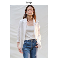 旅途原品ltyp 100%汉麻文艺套装 七分袖西装/九分气球裤/五分短裤 西装-象牙白 M