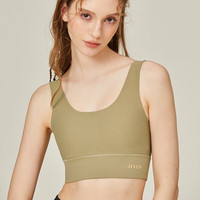 集姻集姻帅T束胸内衣大胸显小防下垂防震女塑胸中高强度运动背心 橄榄绿 XXL